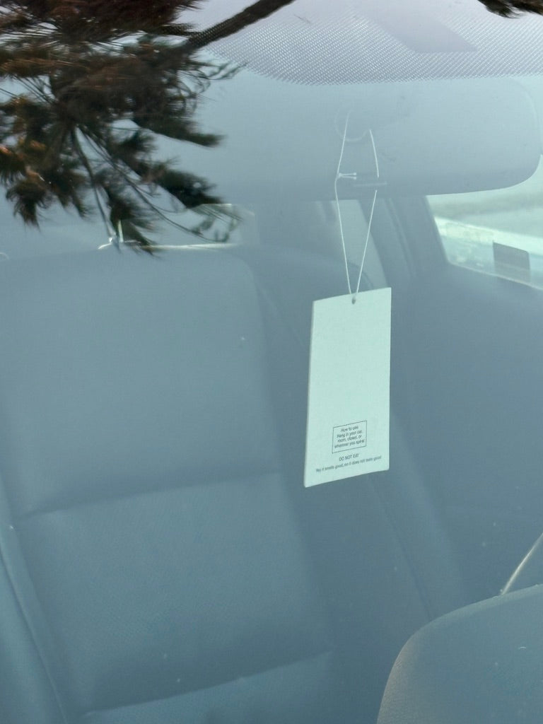 'bit of cherry' Air Freshener real product display hung on the car rearview mirror 