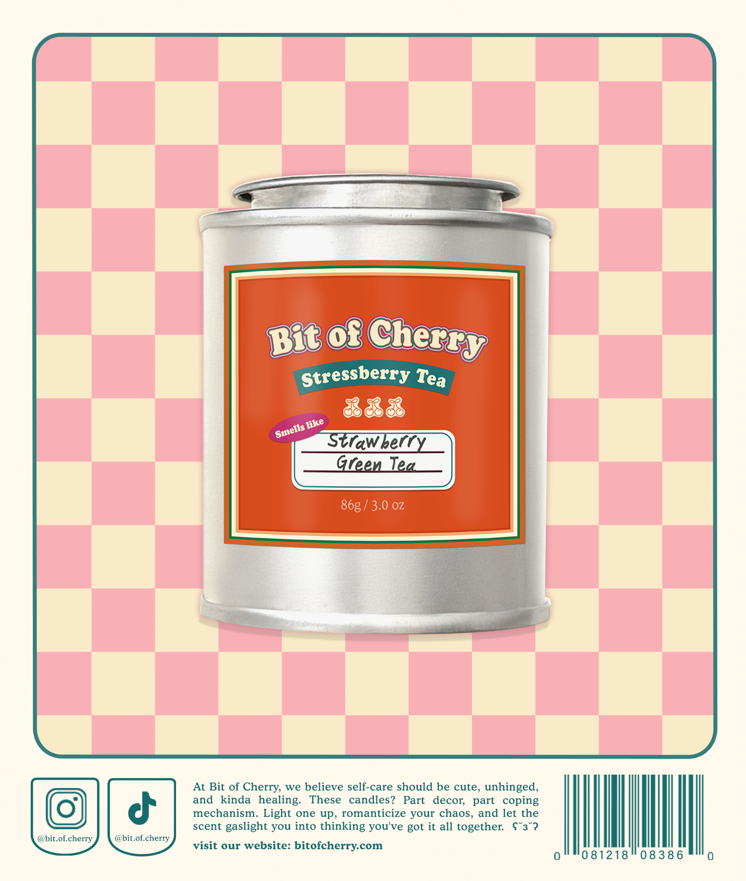 Stressberry Tea | Strawberry Green Tea 3.0 oz