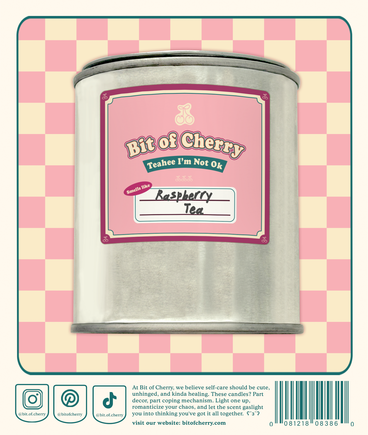 Teahee I'm Not Ok | Raspberry Tea 11.3 oz